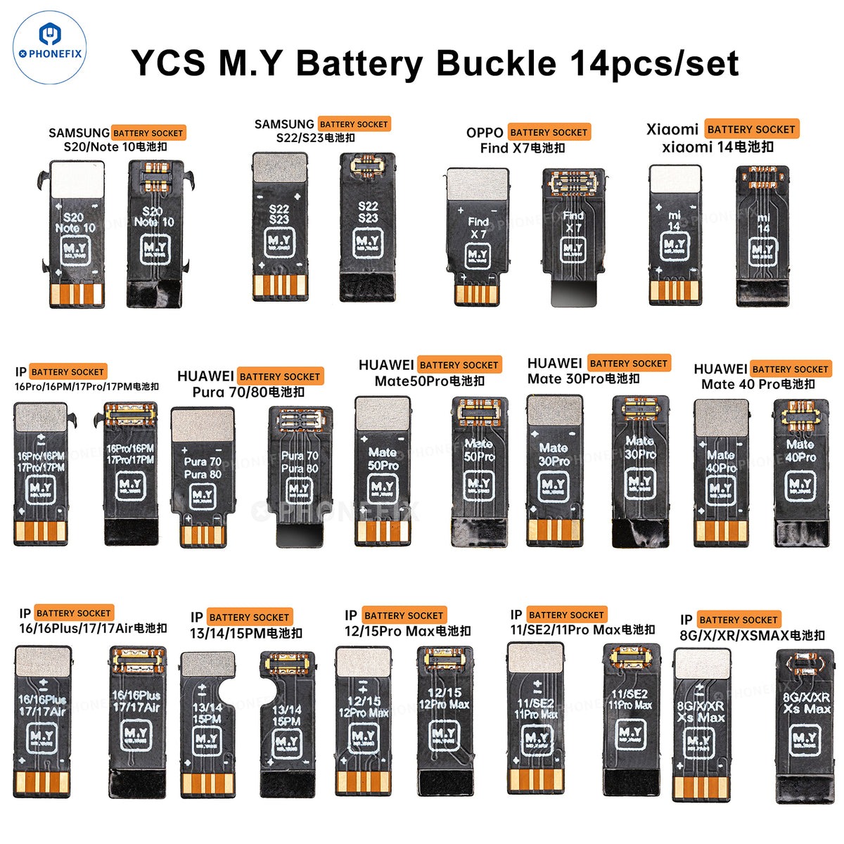 Phone Battery Replacement - Juego de Conectores de Batería para