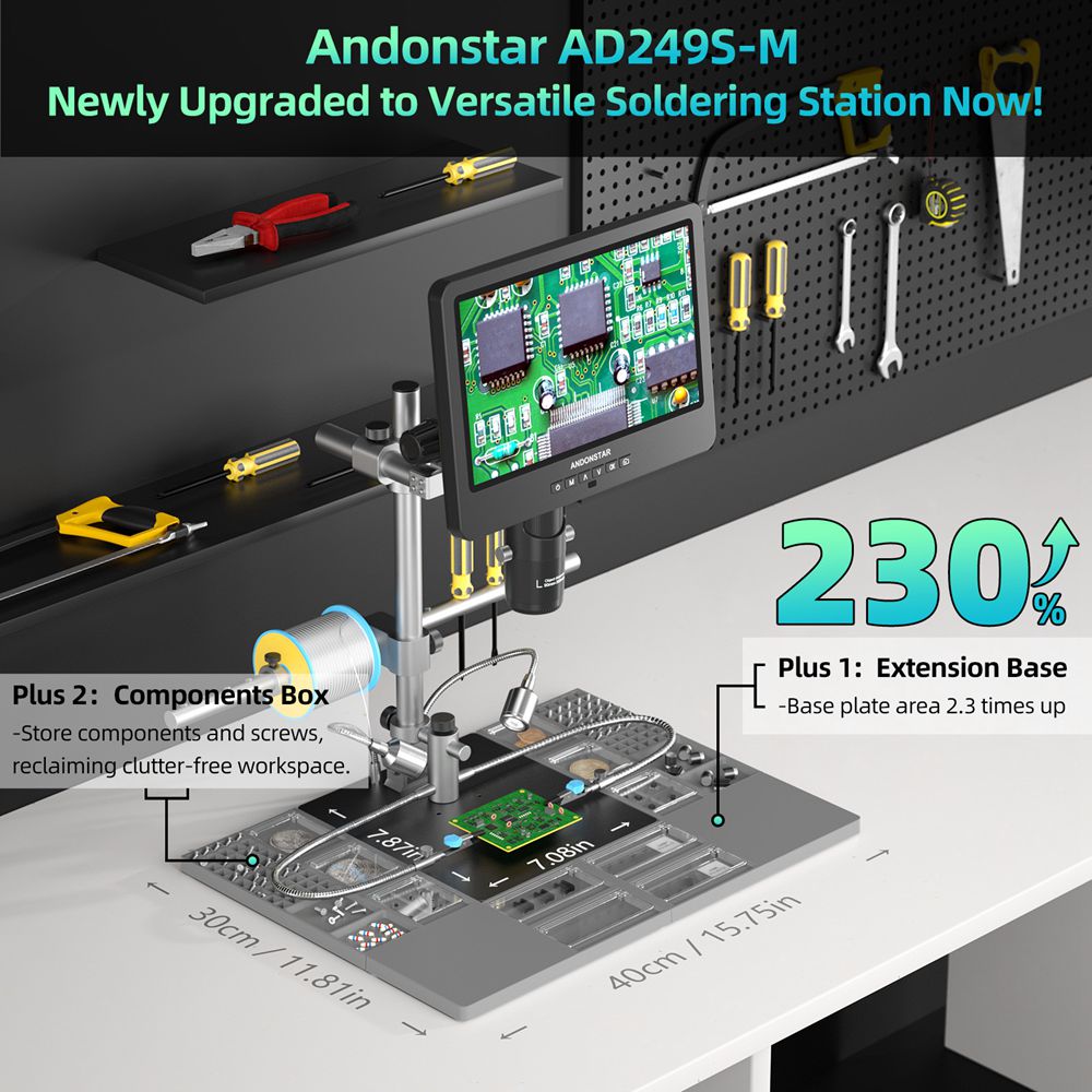 Andonstar AD249SM-Plus Trinocu - Electronics Repair Plus reseña y precio