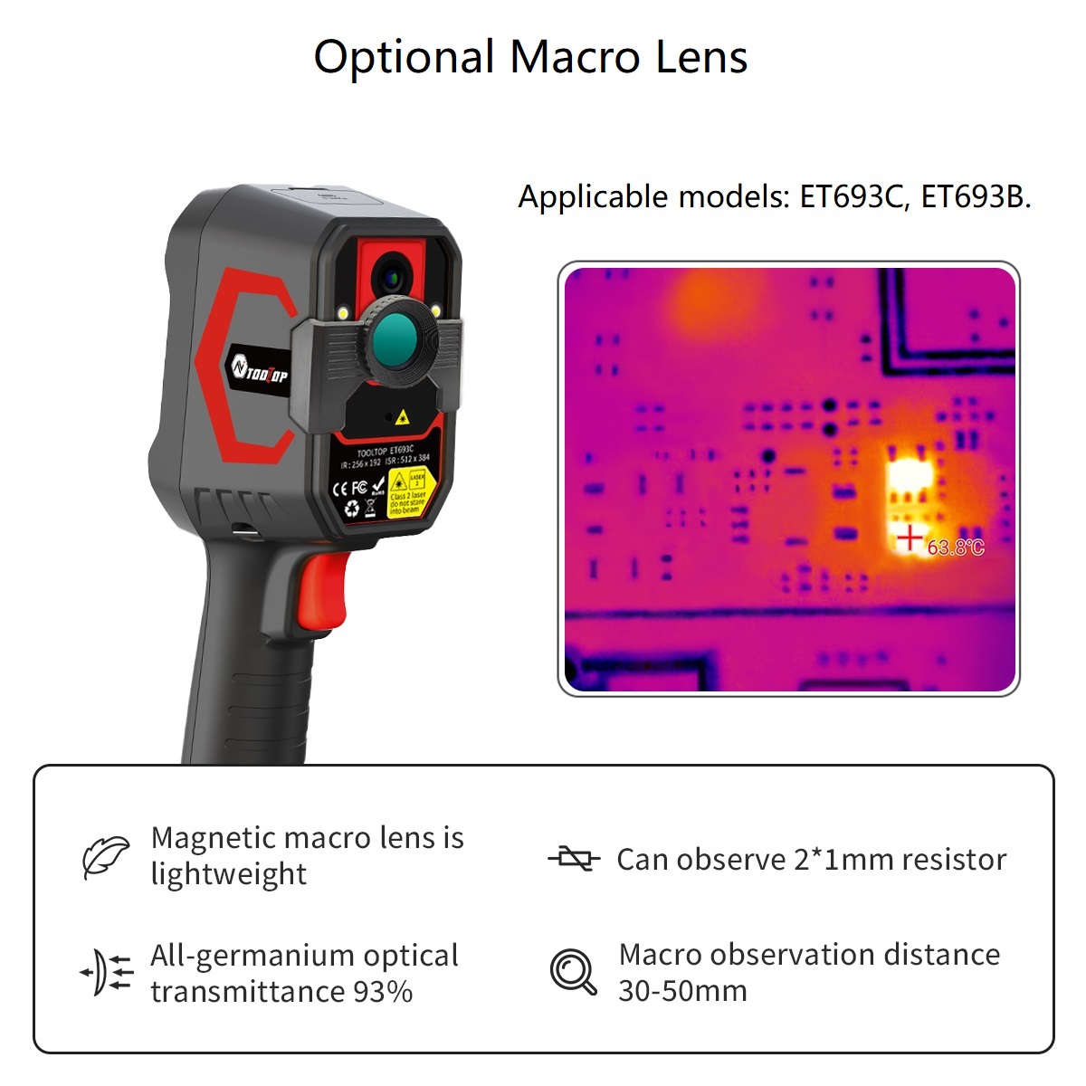 Cámara Térmica TOOLTOP ET693C  - Electronics Repair Images reseña y precio